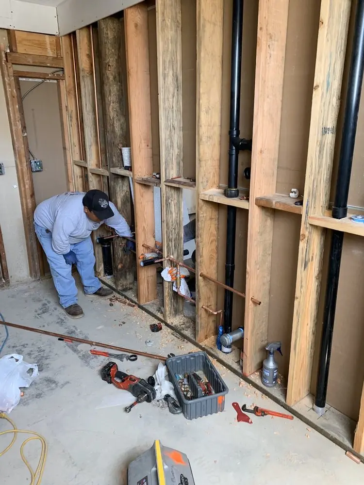 Commercial rough-in plumbing for Trenchless Sewer Repair in Wilton
